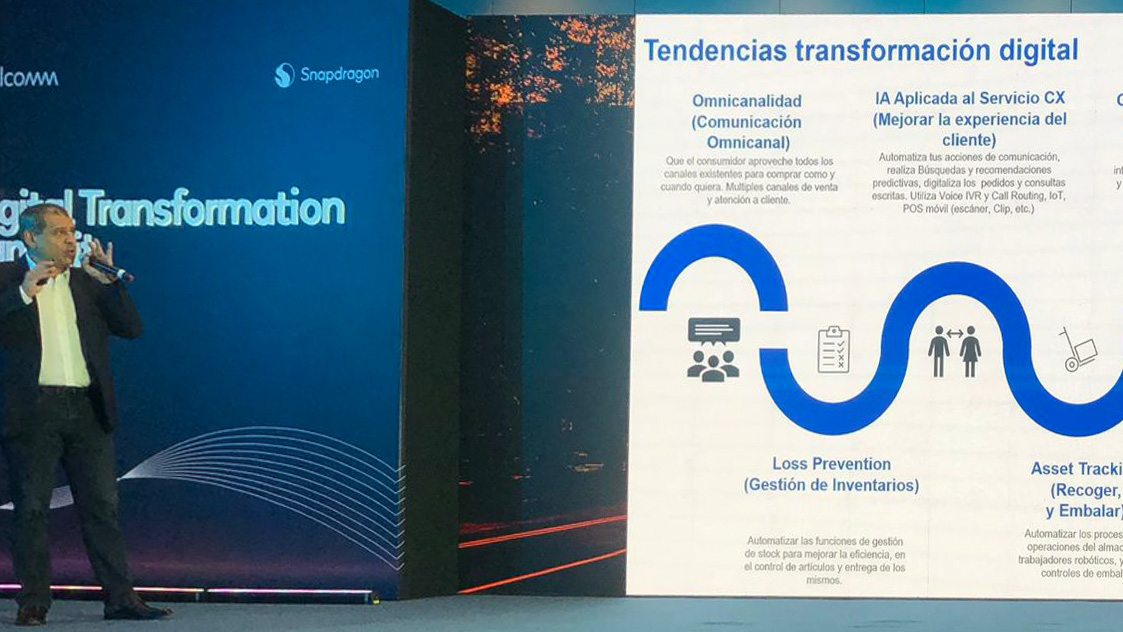Ayer nuestro Director de Alianzas estuvo presente en el #DigitalTransformationSummit  de nuestro partner <a href="/Qualcomm/">Qualcomm</a> dónde reafirmó nuestro compromiso como compañía para acelerar la adopción de #tecnología #5G, #Inteligencia #Artificial #AI e #IOT en las empresas.