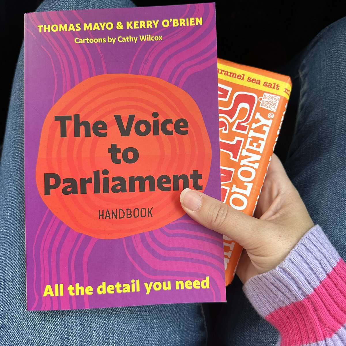 Okay, I’m back at the hairdresser today and I’m gonna give him my copy of @thomasmayo23’s #VoiceToParliament handbook and a block of Tony’s Chocolonely to sweeten the deal. I’ll let you know how this goes 🤞🏻
