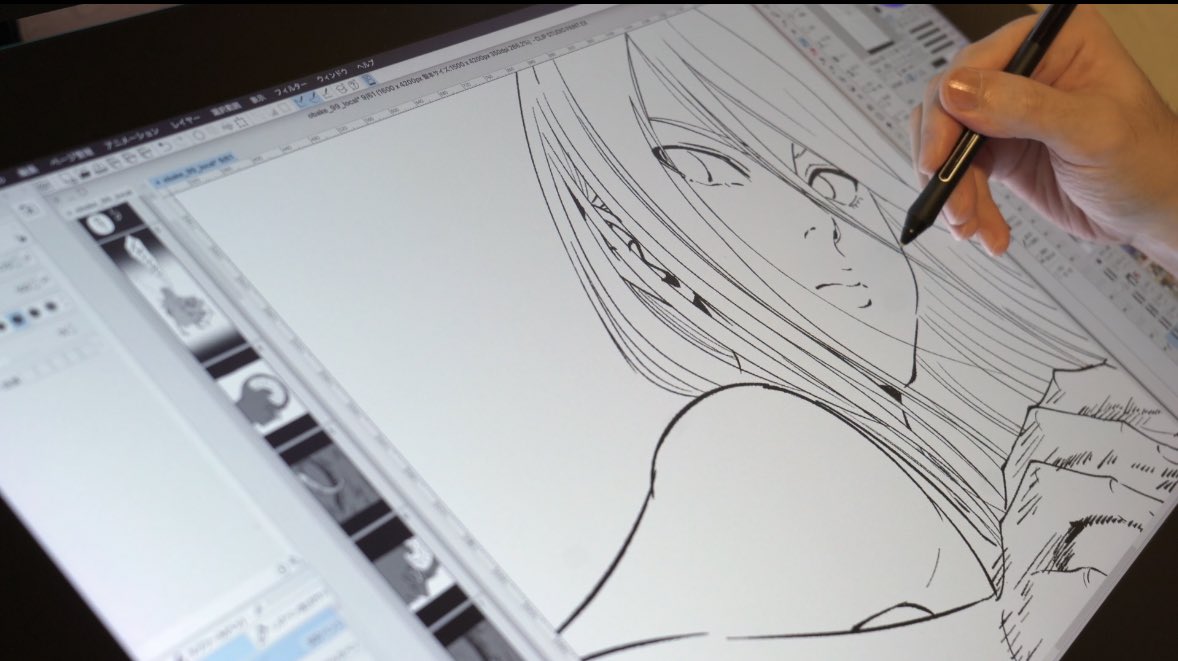 作画するところをひたすらカメラ回してみたんですが、こういうの見たいですかね？ https://t.co/zftfmx7dnn… https://t.co/5Cg04mlr8b