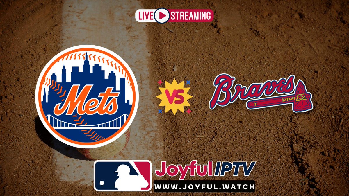 Love baseball? Get ready to feel like you're in the stadium and stream live the exciting #MLB match between the New York Mets & Atlanta Braves! #baseballtime #GoMets #GoBraves