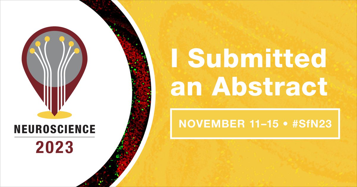 Abstract ✔️
Excited to meet fellow Neuroscience researchers in November!
#SfN23 <a href="/SfNtweets/">Society for Neuroscience (SfN)</a>
