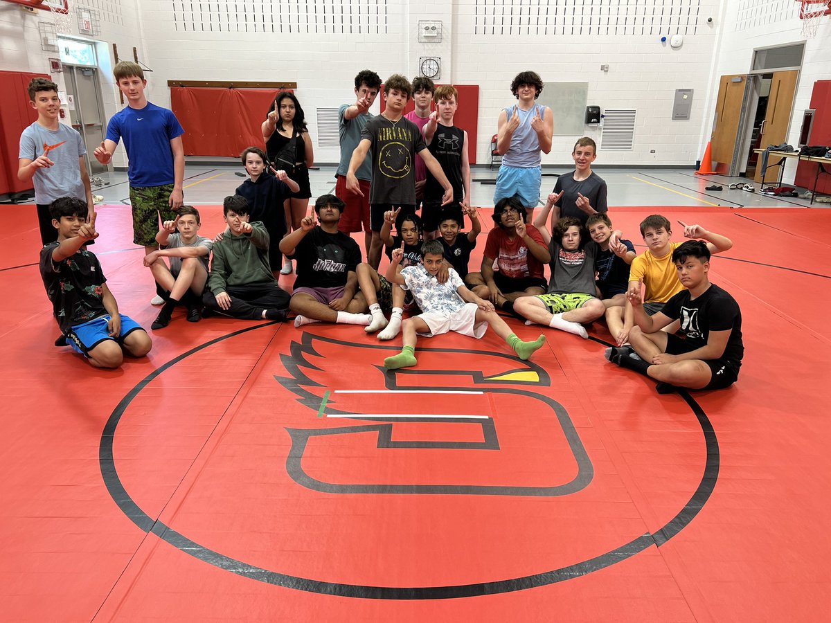 #lcoy Lori Bein brought wrestling to my district. Today we received our competition mat to host our first home meet next season. Changed some of these lives. #d25itspersonal.