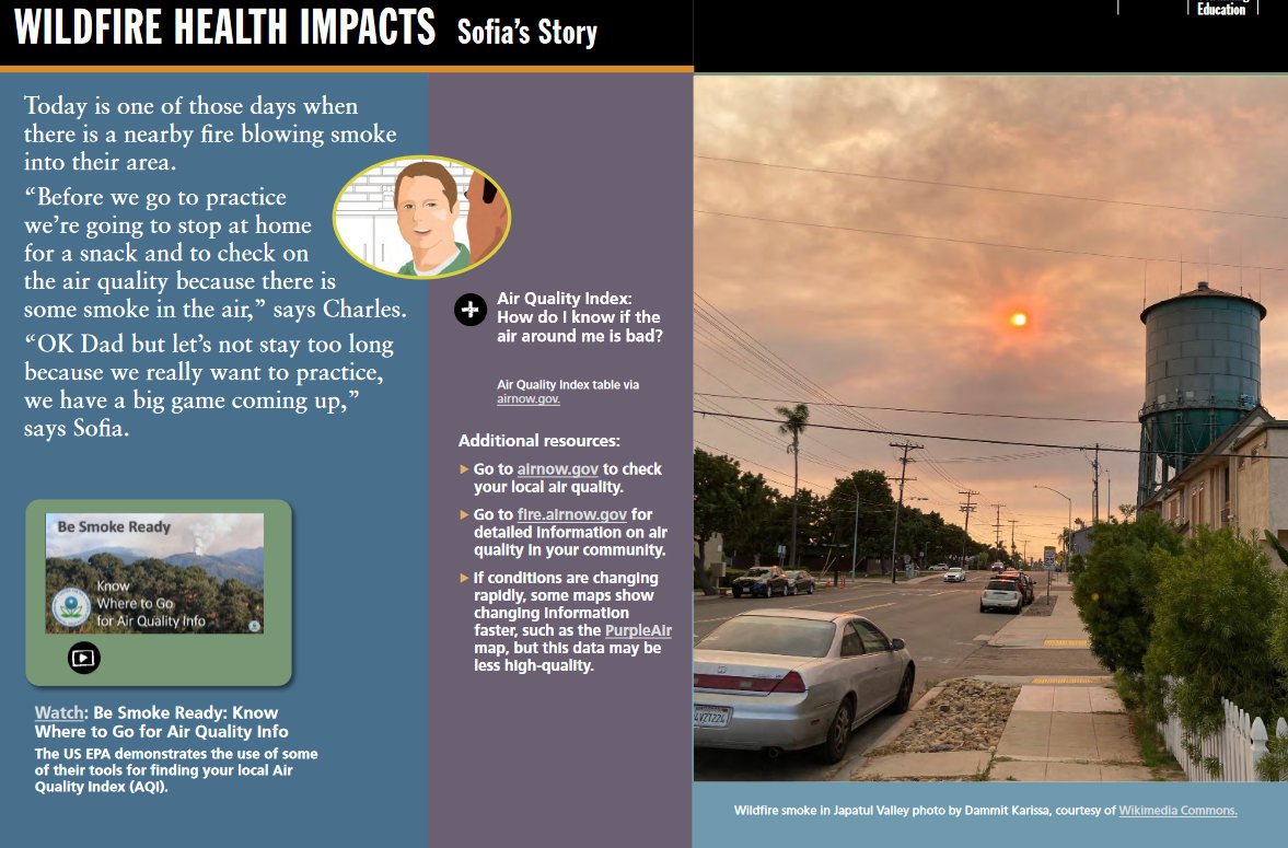 WSPEHSU's tweet photo. Are you a healthcare provider concerned about your patients exposures to #airpollution from #wildfires? We have a free multimedia e-book ! Get CE credit, learn about exposures, how to prepare your patients &amp; office! @AmerAcadPeds @AmerMedicalAssn  https://t.co/sGvnOA5a42 https://t.co/QETodU8aMY