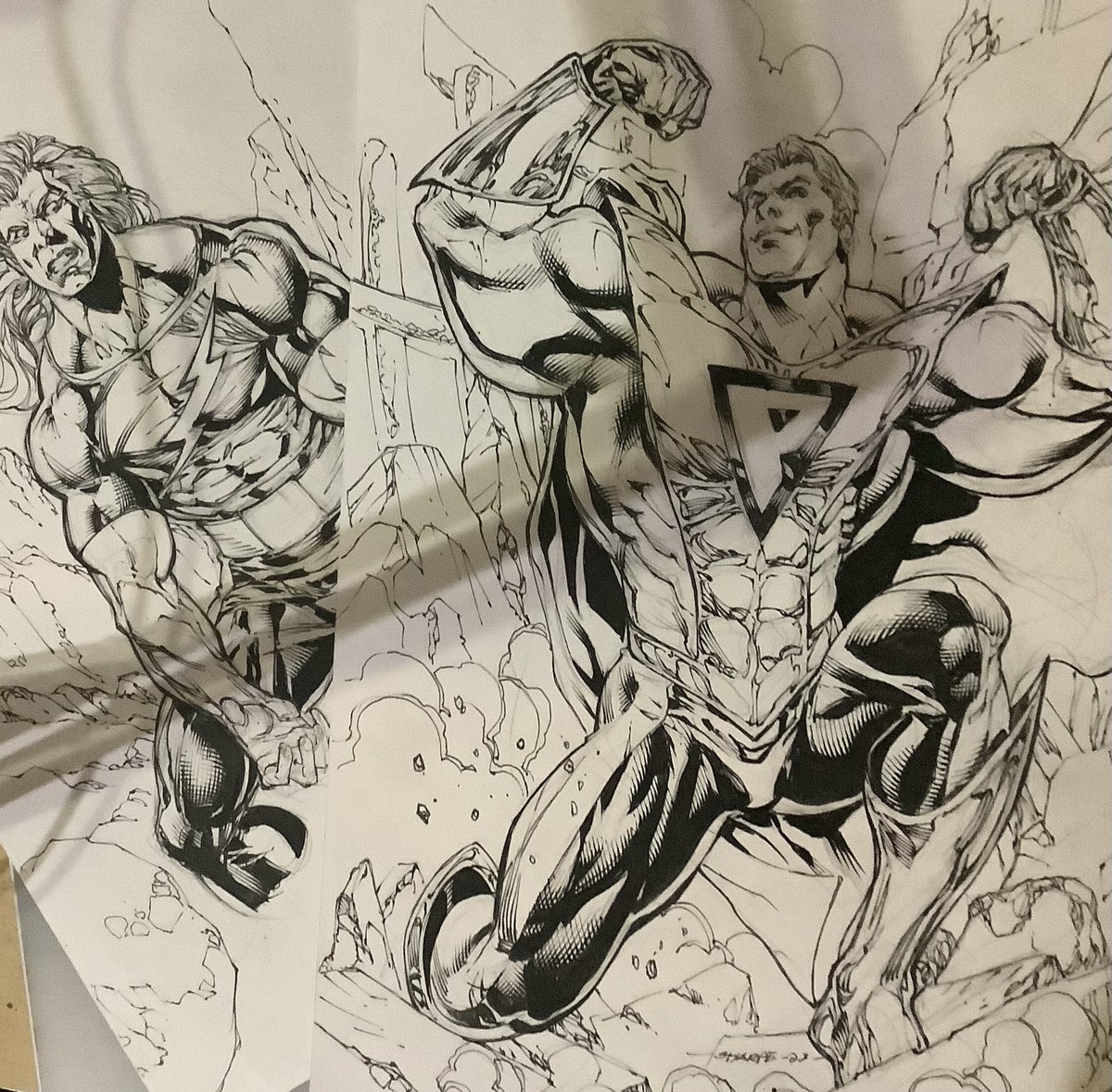 kevhulk73's tweet photo. Prime.  
Adjusting to the “ jitters” the meds gives me.  Getting back to drawing and inking more comfortably.

#prime #malibucomics #hulk #docsamson #marvel #originalart #comics https://t.co/WxyXQ6dNjY