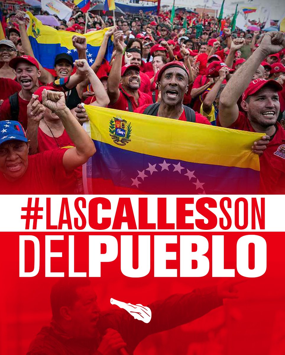 #7Junio 
Aqui seguimos hijos e hijas de Bolívar y Chávez en defensa de nuestra. 
#LasCallesSonDelPueblo.
<a href="/dcabellor/">Diosdado Cabello R</a> <a href="/PartidoPSUV/">PSUV</a> <a href="/ConElMazoDando/">Con el Mazo Dando</a> <a href="/Soykarinacarpio/">Karina Carpio</a>