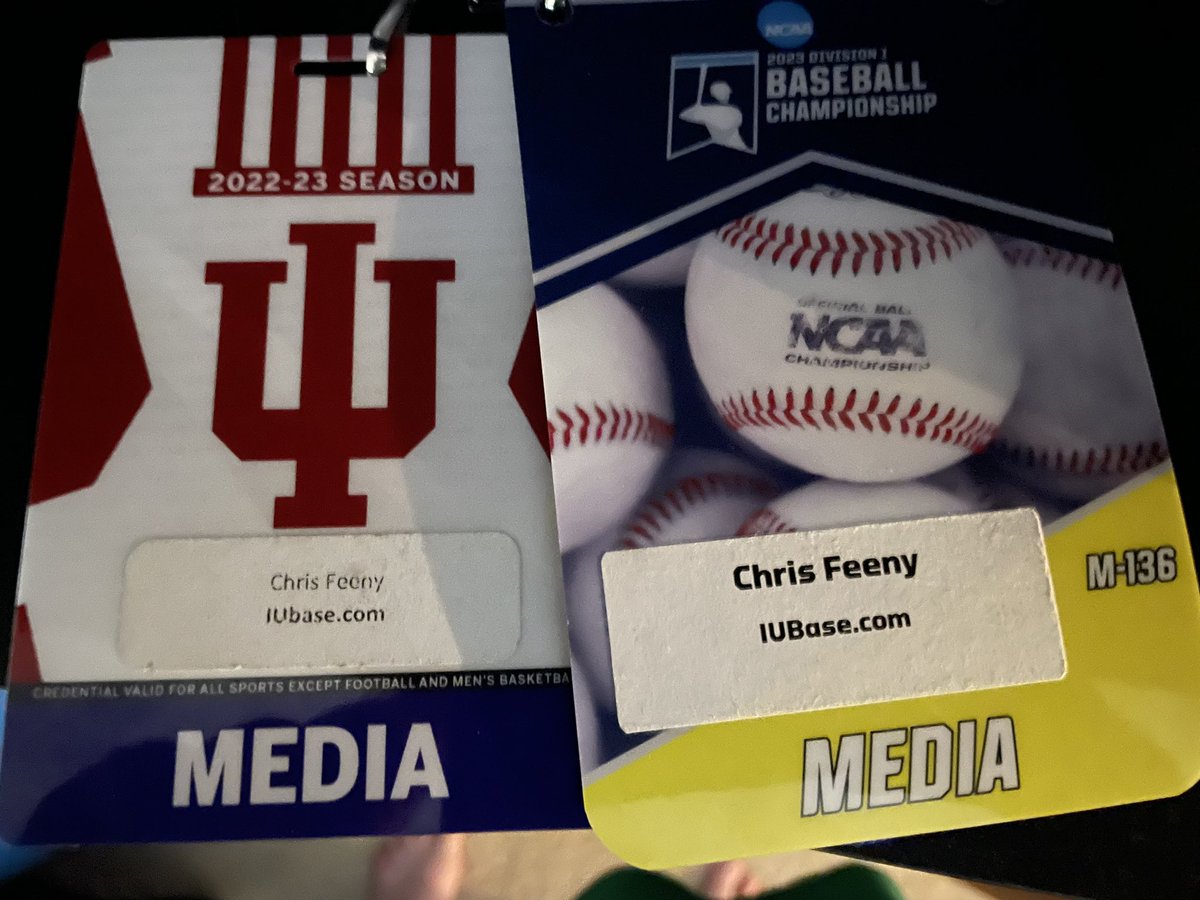 When I was given the first one in March I can’t really say I thought I’d be getting the second one in June. Thanks for a great season to all involved with Hoosier Baseball. The Future is Bright. 

#iubase ⚪️🔴⚾️😎