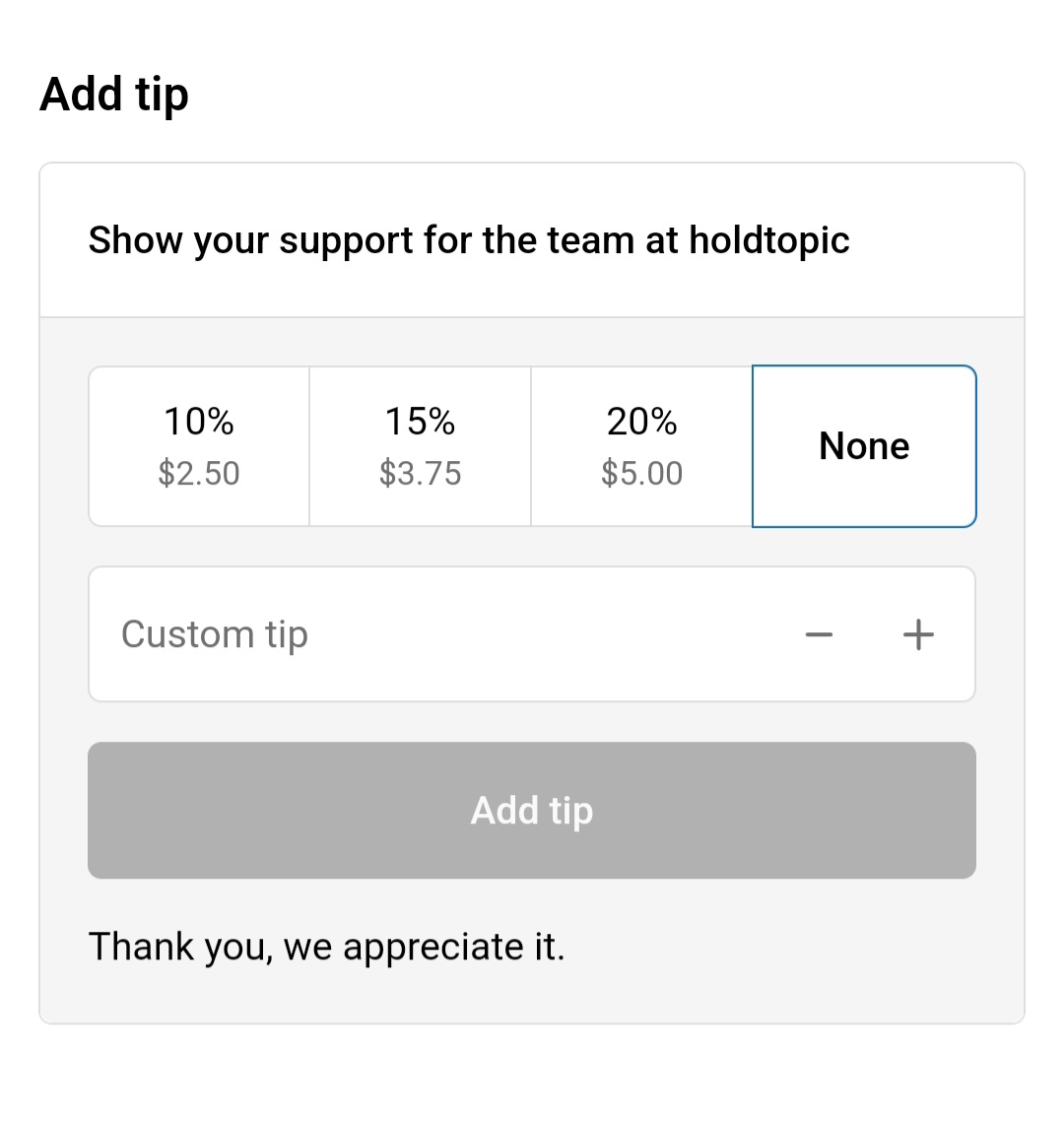 seubs95's tweet photo. I know I was not just asked to leave a tip on an over-priced top I'm buying ONLINE and paying $8 for an estimated 12-day shipping period. Audacity!!!!!! https://t.co/6LWi44m02y
