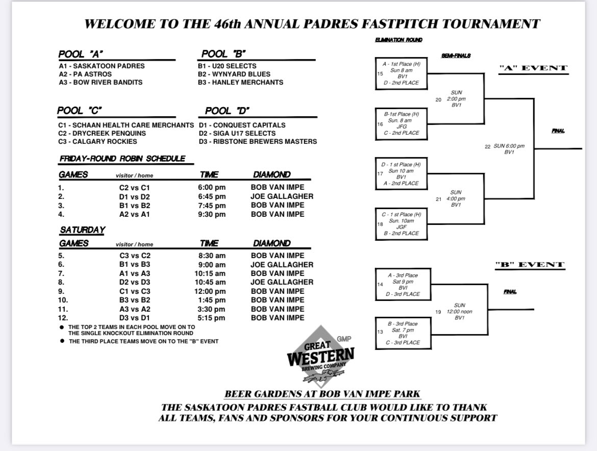 BluesWynyard's tweet image. Padres Tourney on Fathers Day Weekend. A great Blues tradition. We get the U20 Selects Friday and Hanley in our pool.