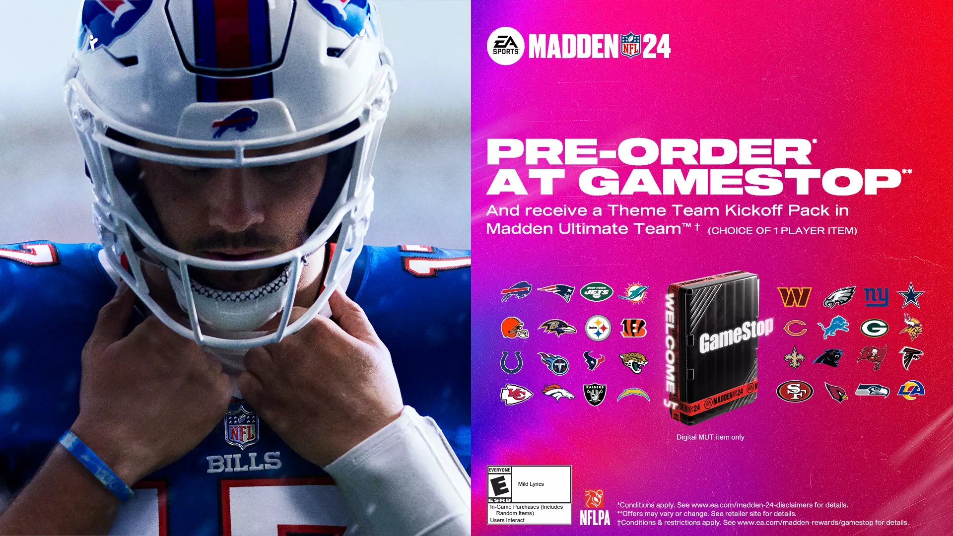 Wario64 on X: Madden NFL 24 is up for preorder on  ($69.99) PS5   PS4  Xbox   Best Buy w/ $15 gift card   GameStop (DLC bonus)