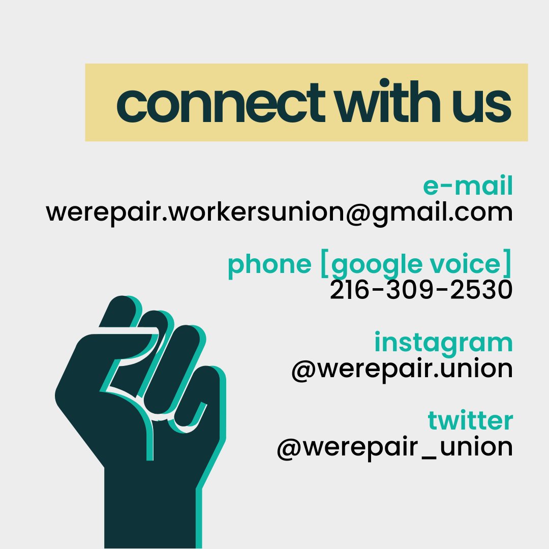 Want to get in touch with us? Have questions about the union?

Reach out to us via e-mail or phone!

We're also loving the messages of solidarity we're getting on social media, so keep 'em coming. ✊