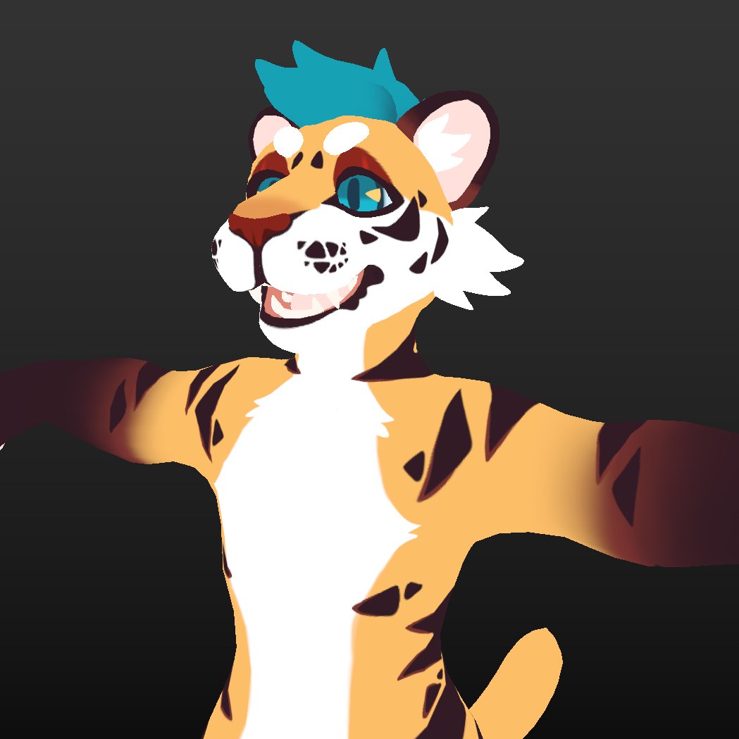 gemkinart's tweet photo. trying my hand at an adoptable w/ a vrc texture included...i just wanted an excuse to do more texture stuff https://t.co/4CT9OopwKI