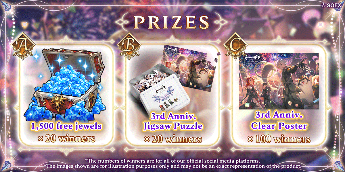 reuniverse_en's tweet photo. Dear Players, Thank you for playing SaGa RS and sharing your adventures with us during our 3rd Anniversary! As a token of our appreciation, we've prepared some great prizes 🎉 

Join the SaGa RS 3rd Anniversary Summer Spectacular and join in events for a chance to win! 

(1/3) https://t.co/ycUWMR87HL