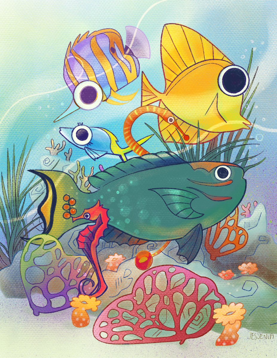 Coral critters #bookillustration #Procreate