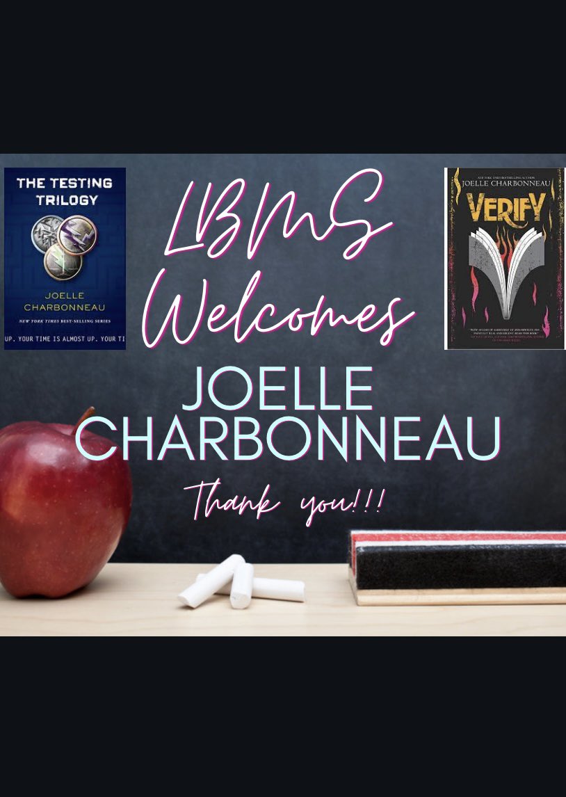 W. Kramme (@mrkramme) on Twitter photo For many years one of our favorite authors has graciously Skyped LB Students.Yesterday <a href="/jcharbonneau/">Joelle Charbonneau🏔📚🎼🇺🇦</a> raised the bar and visited <a href="/lbeachms1/">lbeachms</a> IN PERSON on what was the tenth anniversary of her novel, The Testing!! We can’t thank you enough!! Simply special #thetesting <a href="/MrsBehanLBMS/">Lauren Behan</a> For many years one of our favorite authors has graciously Skyped LB Students.Yesterday <a href="/jcharbonneau/">Joelle Charbonneau🏔📚🎼🇺🇦</a> raised the bar and visited <a href="/lbeachms1/">lbeachms</a> IN PERSON on what was the tenth anniversary of her novel, The Testing!! We can’t thank you enough!! Simply special #thetesting <a href="/MrsBehanLBMS/">Lauren Behan</a>
