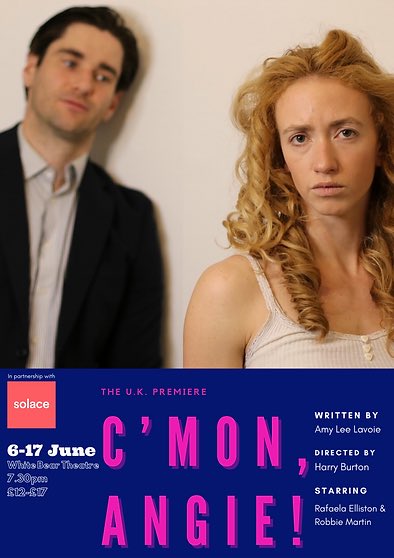 Just emerged from C’MON, ANGIE! @WhiteBearTheatr. Bloody hell! WHAT. A. SHOW. Superb writing, direction (Maestro @mataharifilms) & acting by Rafaela Elliston & Robbie Martin. Absolute masterclass. On till 17 June. RUN to see it. You won’t be disappointed. whitebeartheatre.co.uk/whatson/C'mon-…!
