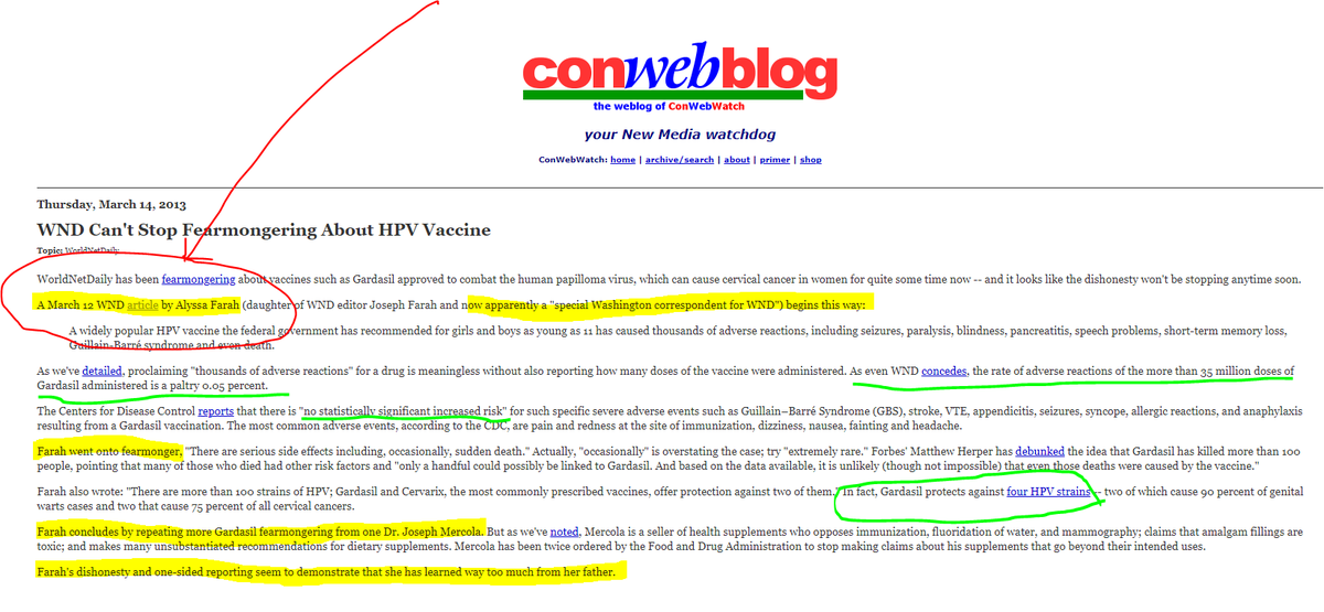 socflyny's tweet photo. @iamchanteezy Alyssa also has a history of vaccine fearmongering -- and curiously, her name was SCRUBBED from #WorldNetDaily, replaced by "WND Staff" -- as one does when their past doesn't align with their shiny new false narrative ... #TheView
Full Link: https://t.co/q5eT3OtAcU https://t.co/03O0o21jvw