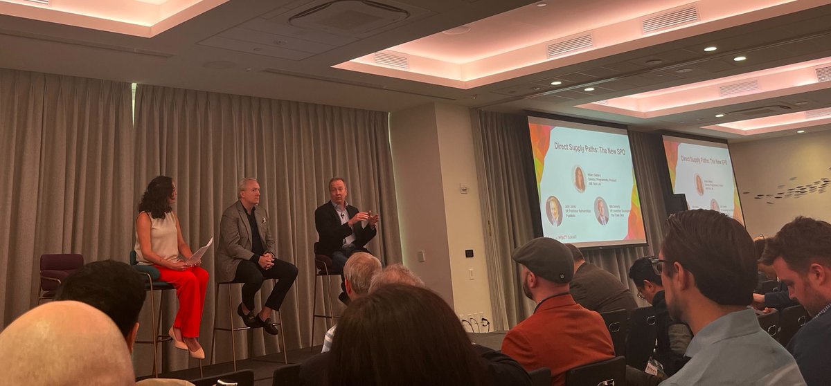 PubMatic's tweet photo. Great discussion on the evolving #adtech ecosystem at @IABTechLab #IMPACT2023 #TLSummit earlier with our own @JaanJanes and @TheTradeDesk. https://t.co/thSxi4N3Zz