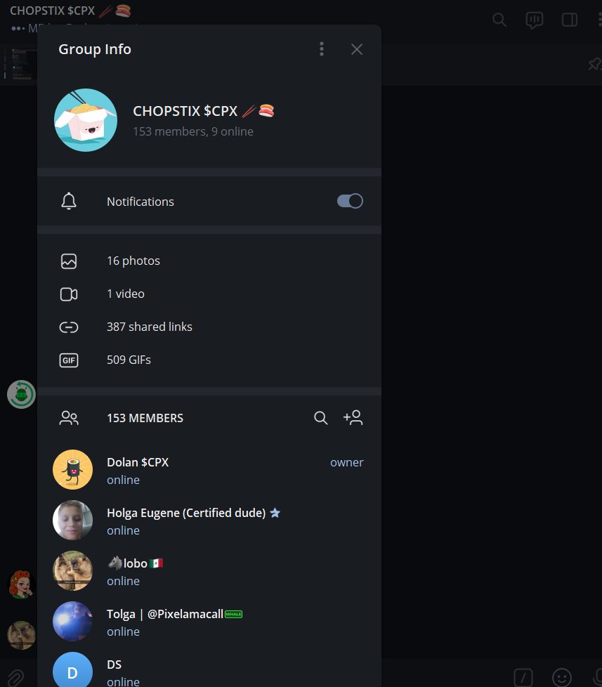 ChopstixETH's tweet photo. Twitter has hit 150 members from 0 in only 2 hours. Tomorrow morning there will be 1000 MINIMUM join in early and thank me later. For the CHOPSTIX ARMY $CPX #Dex #Eth #Uniswap https://t.co/mvoOpZiM1G