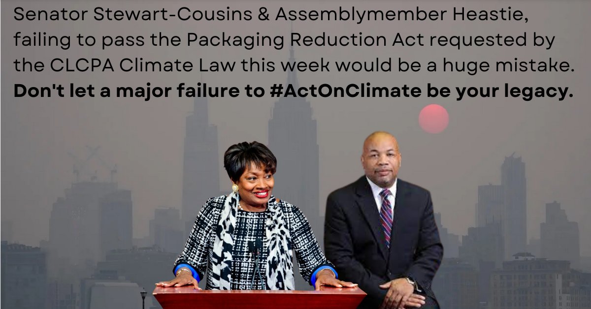 As the air gets smokier & more New Yorkers get sicker, the NYS Legislature's failure to pass key climate legislation, including the Packaging Reduction & Recycling Infrastructure Act A5322-a/S4246-a that's recommended in the CLCPA scoping plan becomes more egregious.