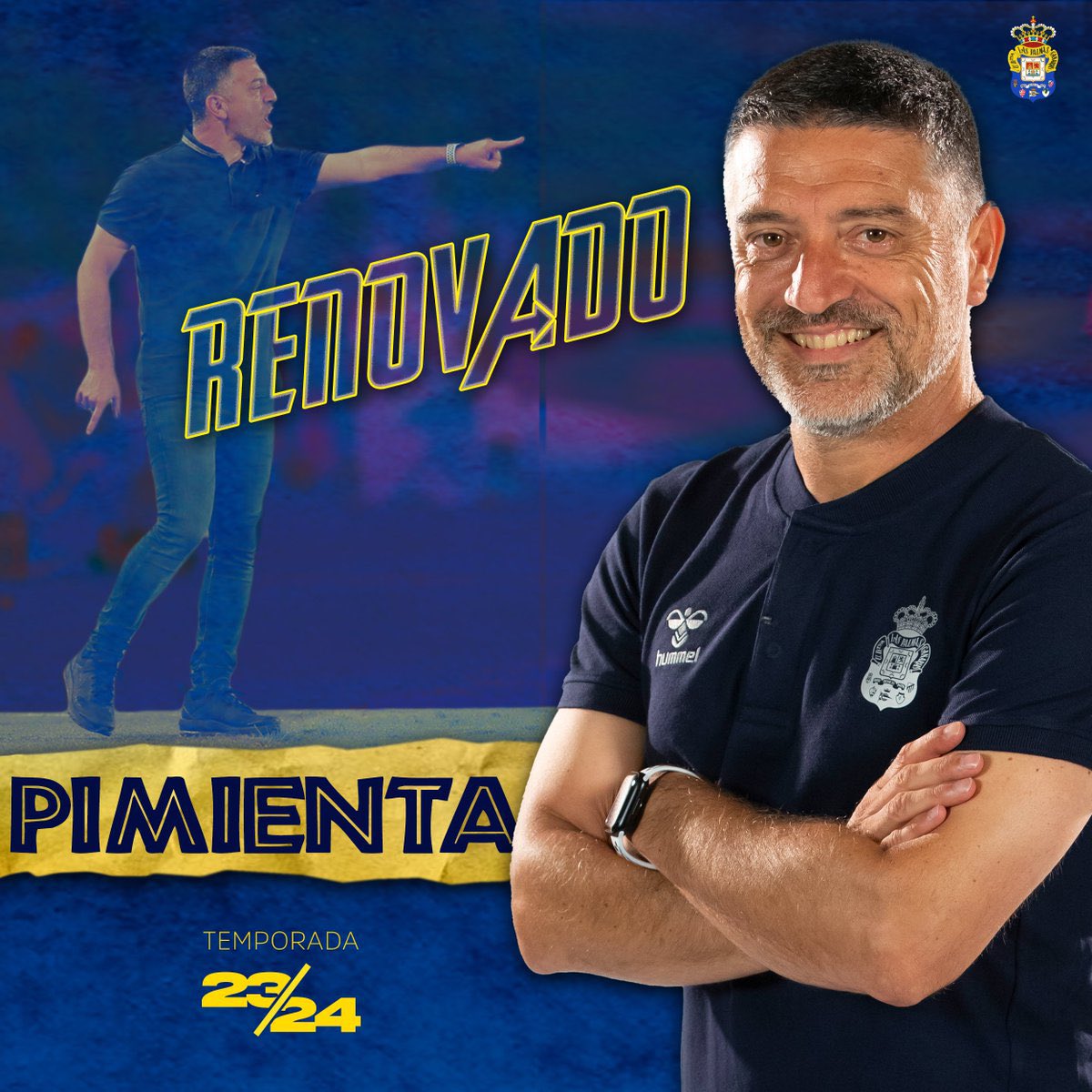 🙌🏽 García Pimienta will continue leading the squad!

 🔗 bit.ly/3Cfe1Cm 

@GarciaPimienta 💛💙 
#UnityMakesLasPalmas