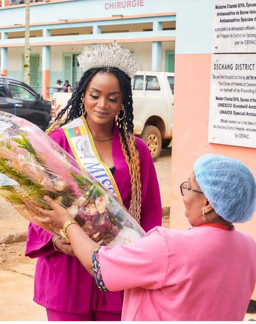 FMSP - Université de Dschang (@fmspde2608) on Twitter photo Miss Cameroon 2023 at the Annex Regional Hospital of Dschang She was received in audience on May 23 2023 by Director of the hospital.The purpose of this meeting is to agree on a date for an educational chat between the cops and the Beauty Queen.
<a href="/MissCamerounOff/">MissCamerounOfficiel</a> Miss Cameroon 2023 at the Annex Regional Hospital of Dschang She was received in audience on May 23 2023 by Director of the hospital.The purpose of this meeting is to agree on a date for an educational chat between the cops and the Beauty Queen.
<a href="/MissCamerounOff/">MissCamerounOfficiel</a>