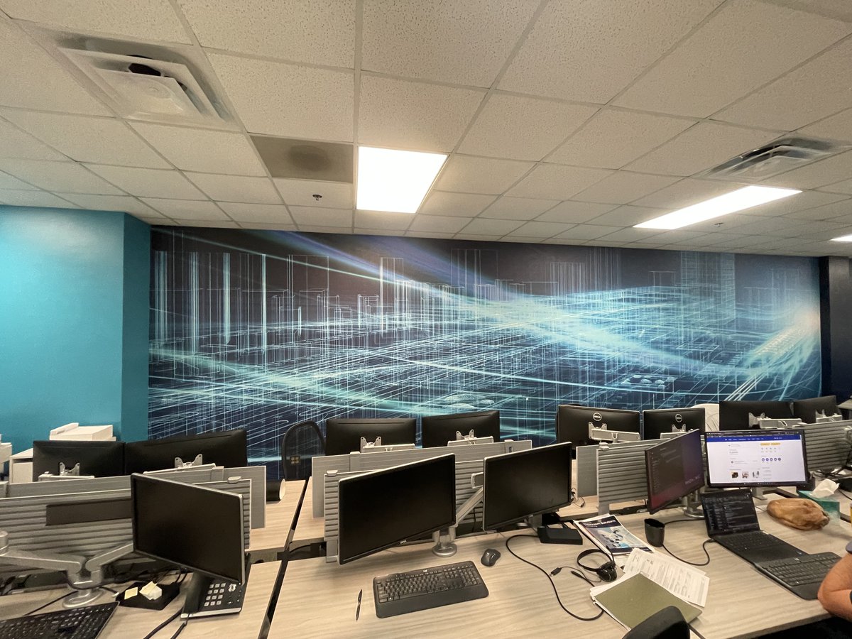 TelepathicGrap1's tweet photo. Our Sign Shop experts called this an 'Unmitigated Nightmare of Alignment' but they did a great job!

#thinkprint #printing #vinyl #signshop #adhesivevinyl #largeformatprinting #telepathicgraphics #raleighprintcompany https://t.co/CZO2GAN6sw