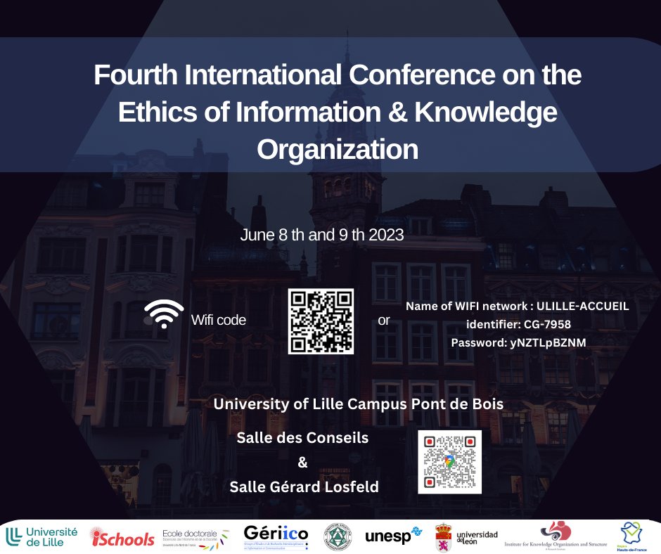 qtantran's tweet photo. It feels like ages ago since the 3rd Conference 'Ethics in Knowledge Organization' took place in May 2015 at the University of Wisconsin-Milwaukee. 

From 8-9th June, I'm delighted to be part of the 4th Ethics of Information Conference, happening at my alma mater, #EthiqueLille https://t.co/XGIwZn91UR