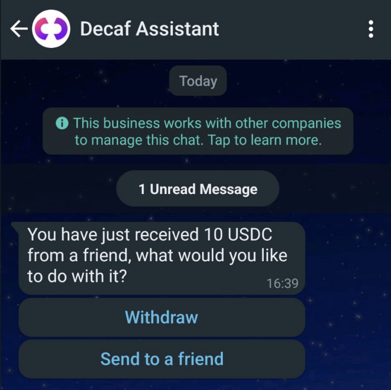 Decaf_so's tweet photo. AI π€ $USDC coming soon to WhatsApp π https://t.co/RcUm6kBhji