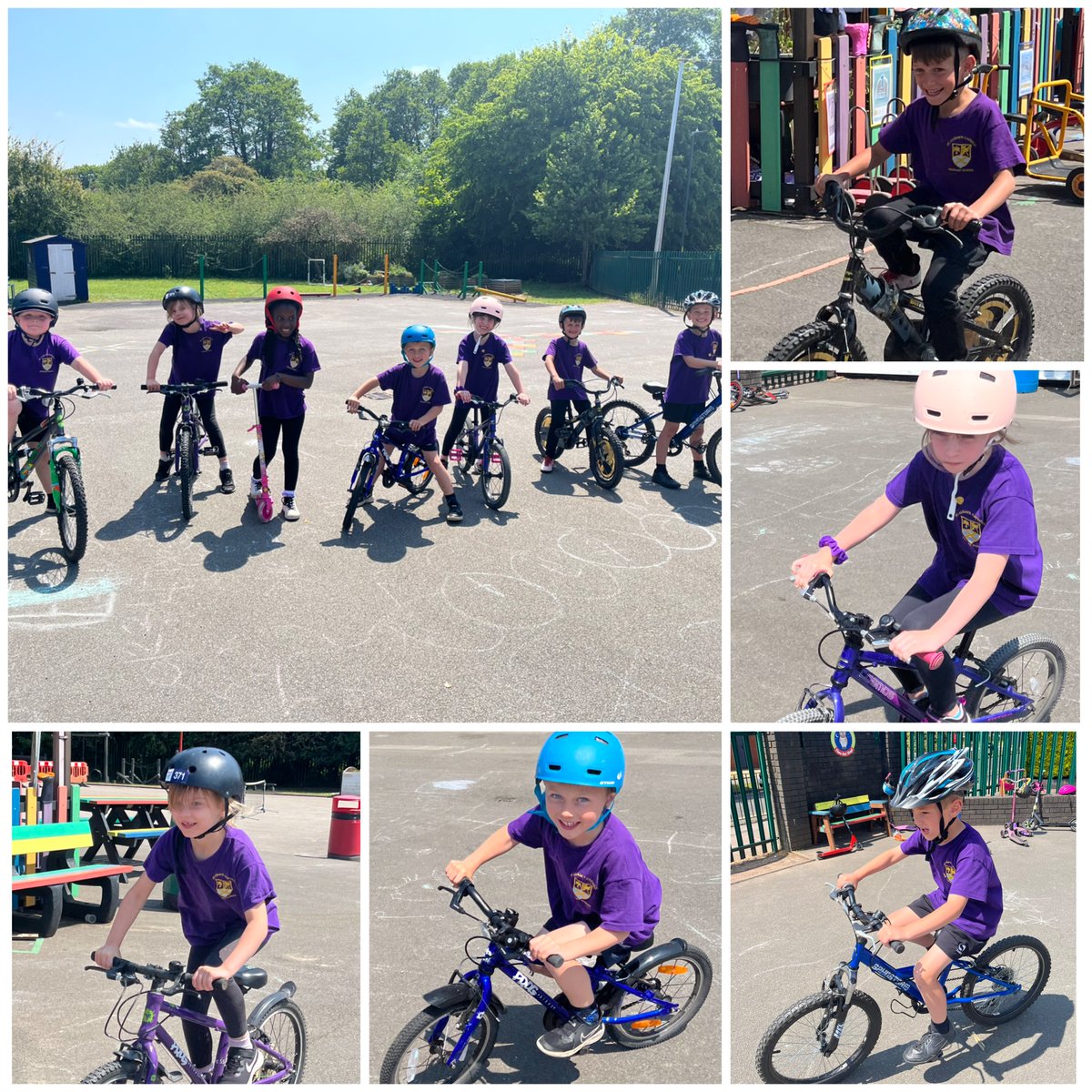 Year Two enjoyed cycling and scooting in the sunshine today as part of our #active60 initiative. 🚲🛴#MrsJ #PE @BCSGO