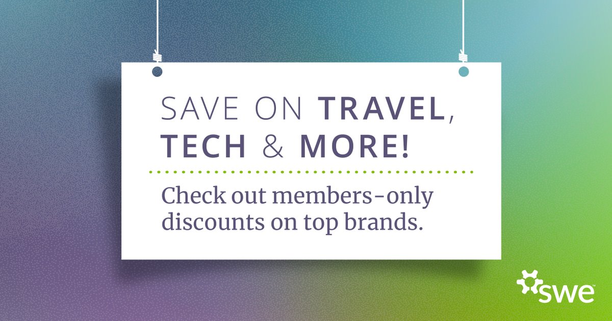 SWEtalk's tweet photo. We have partnered with various companies and brands to our members exclusive benefits and more ways to support SWE! Click here to check out ways to save and support: https://t.co/6QDM175qeC
#SWEMemberBenefits #SWEPartners #SupportSWE #Discounts https://t.co/psJyTbTzM6