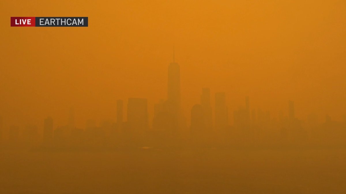 Today NYC has the worst air quality in the entire recorded history of the northeast. Reminder that the climate crisis is not in the future. It is here now.