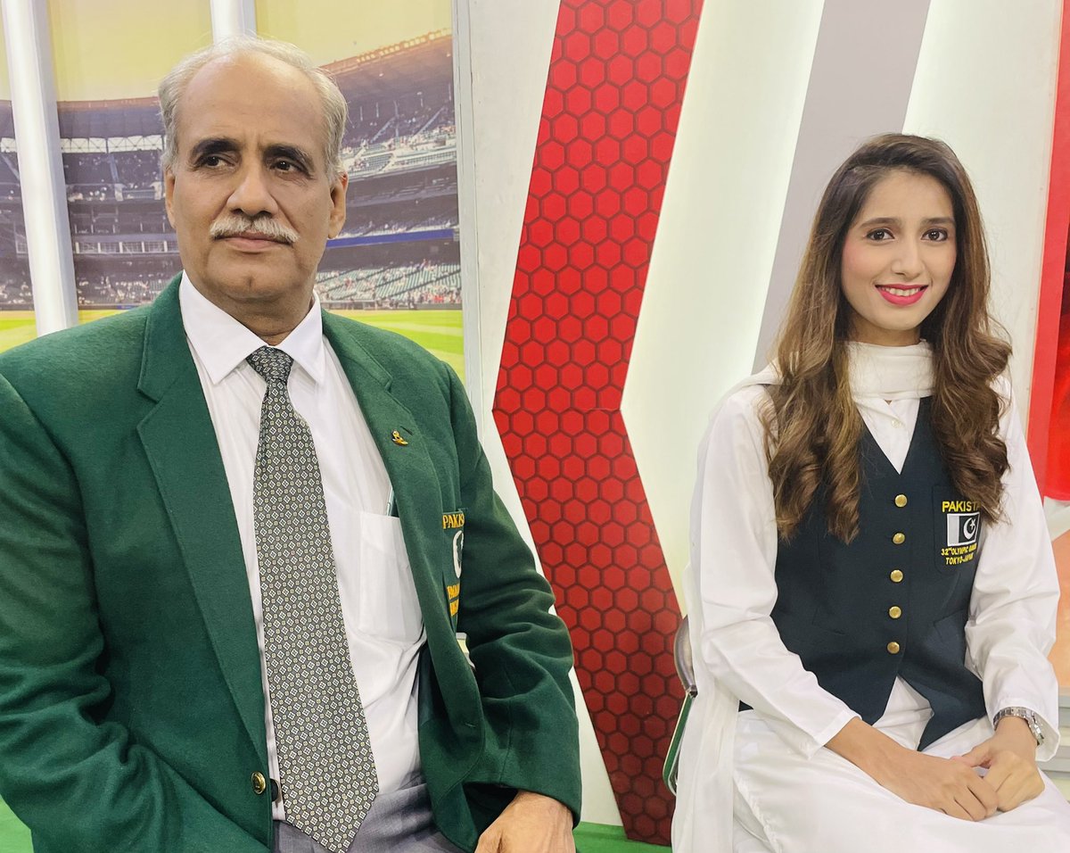 On the set of Dawn News show, Replay, with my father.