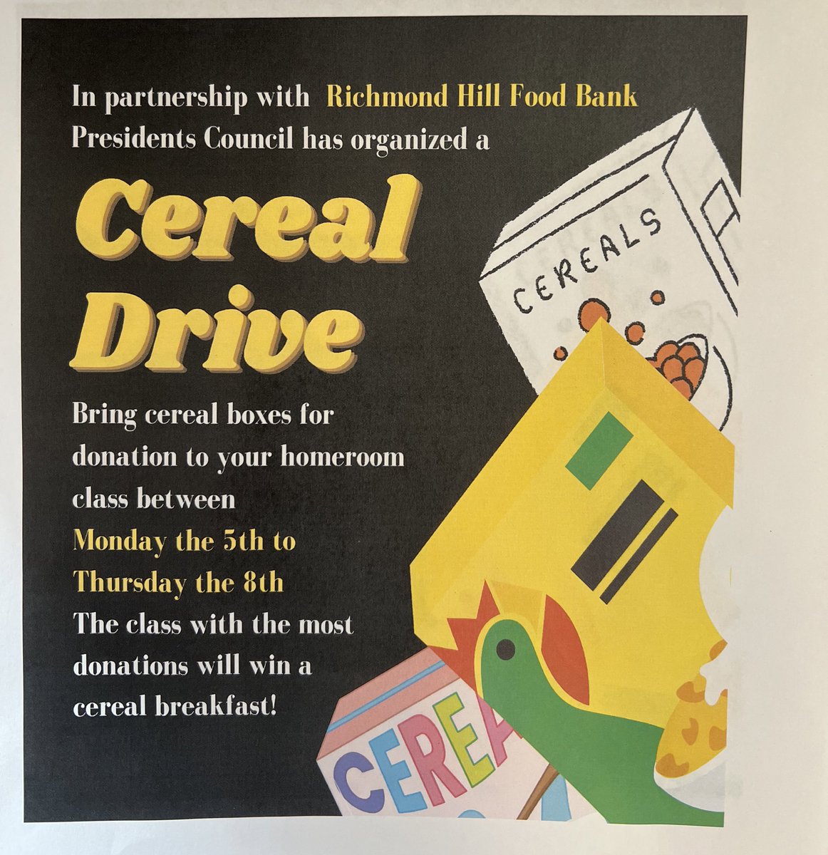 Packing our 157 cereal boxes (and counting) for the Richmond Hill Food Bank charity 🤩 Way to Go! 👍🏻👏🏻 @nofrillsCA@StEz_SAC  @StElizabeth2013 @StE_SpecialEd @WigstonJennifer @JoelChiutsi @JoeMoriana @MsMartinaFasano