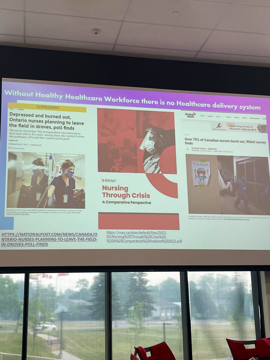 KeriAnnBerga's tweet photo. Wonderful keynote address from @rosanra today at #SLCSynapse2023. We learned about trauma informed organizations, resilience, psychological safety & more. Such inspiring & encouraging work π @RNAO @we_rpn @ontarionurses @MahaOthman8 #inspiringcolleagues #NursingResearch https://t.co/FtLlQXP0Bt