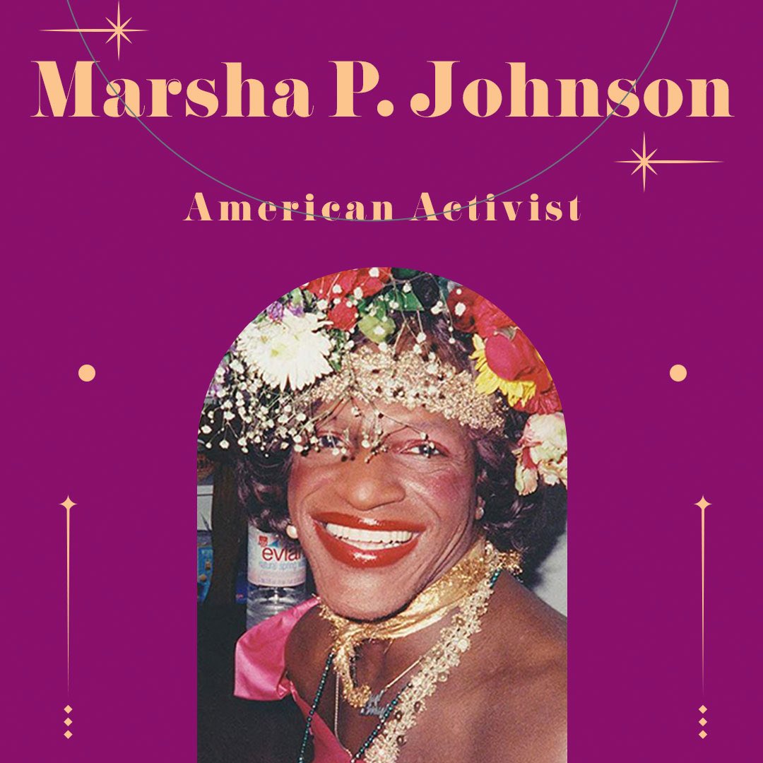 ThatMouthful's tweet photo. Marsha P. Johnson was a trailblazing activist, instrumental in the Stonewall Uprising of 1969, which sparked a monumental shift in the fight for LGBTQ+ rights. Her enduring legacy continues to inspire and uplift the LGBTQ+ community. https://t.co/UldGhHI3cx