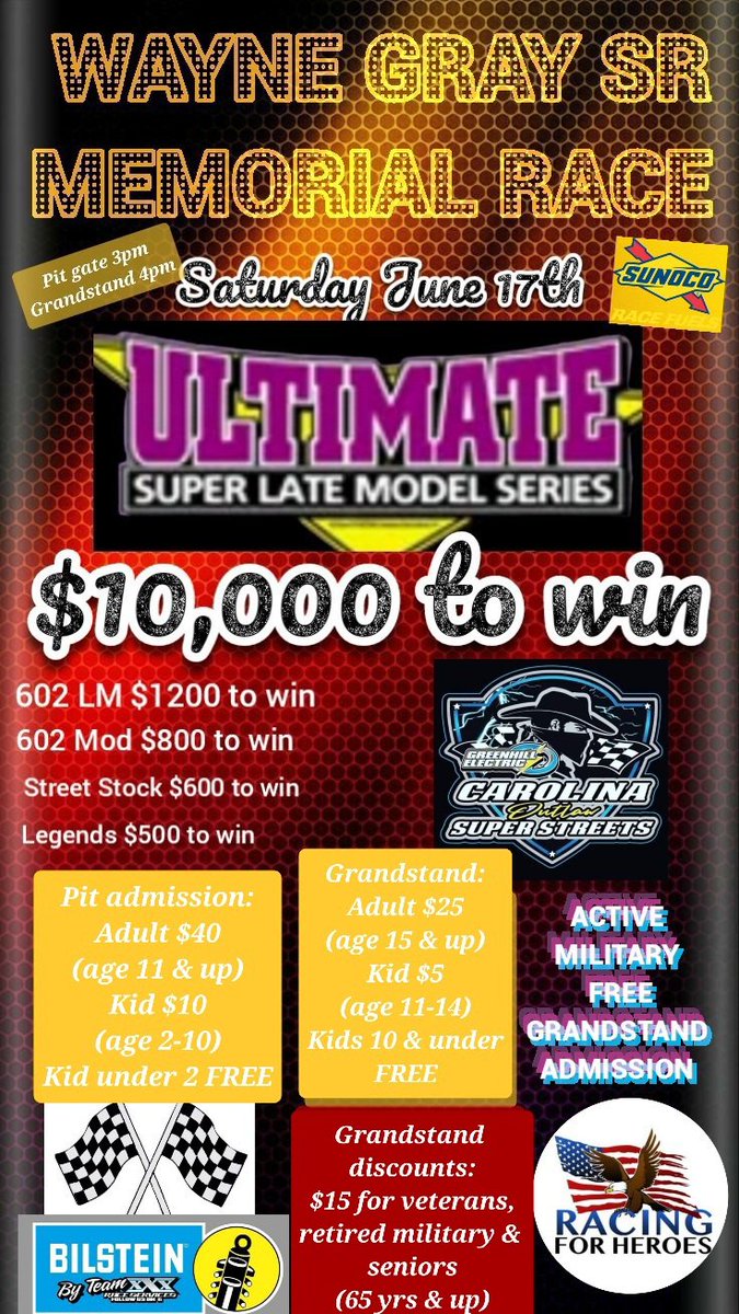 Wayne Gray Sr Memorial Race 
fayettevillemotorspeedway.com