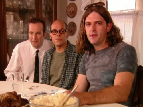 MikeBeauvais's tweet photo. The post-Mr. Show career arcs of some of its cast are fascinating:

- Bob Odenkirk - beloved Emmy-nominated actor
- David Cross - successful actor/stand-up
- Tom Kenny - voice acting legend
- Scott Aukerman - podcast king
- Jay Johnston - Jan. 6 defendant https://t.co/gvjJRiABG8