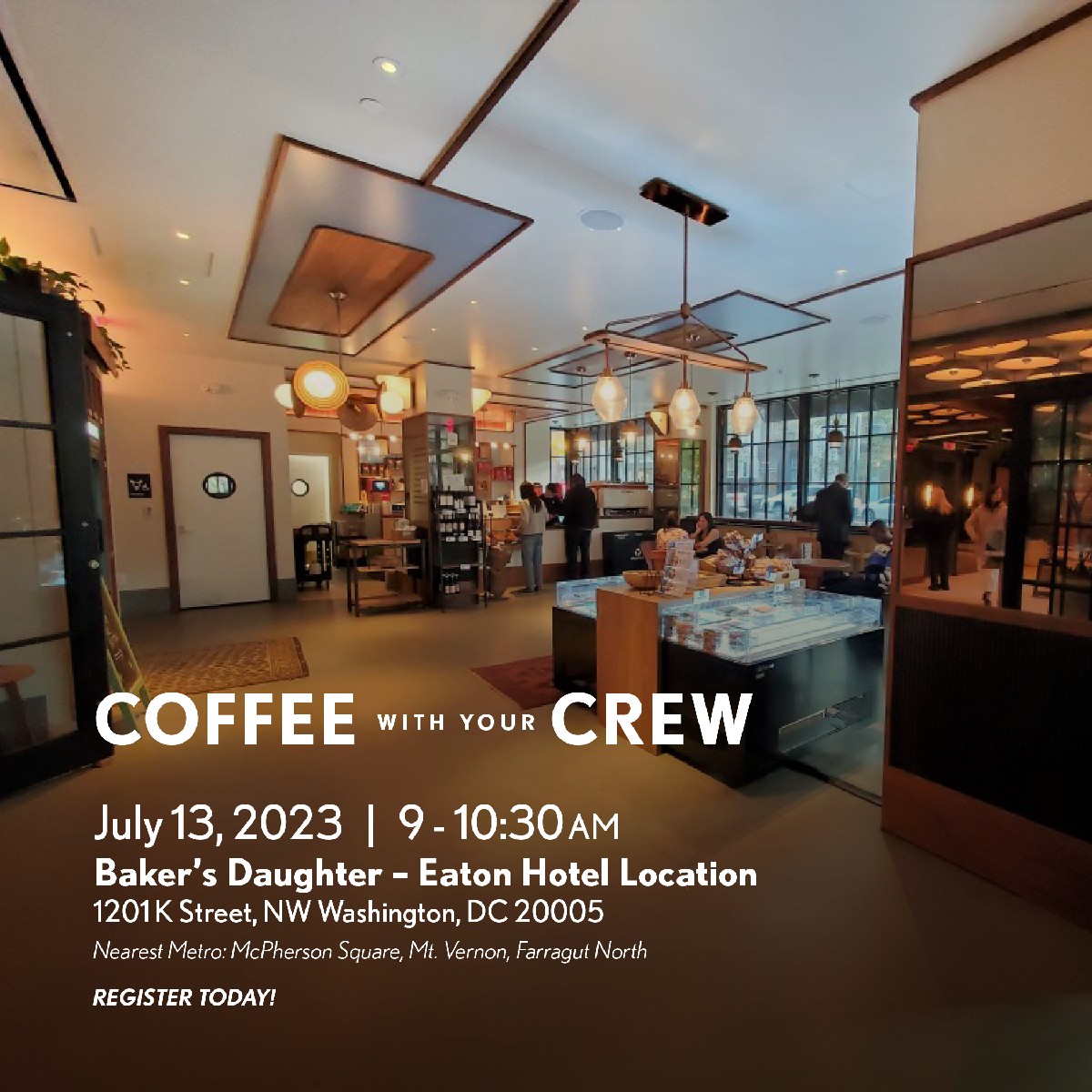 Next month, #CREWDC will be at @bakersdaughter_ inside the Eaton Hotel for a members-only small-group meet-up. Come network, reconnect, and meet some new CRE professionals. This is a pay-as-you-go event. Reserve a spot now: 
fal.cn/3yUfy