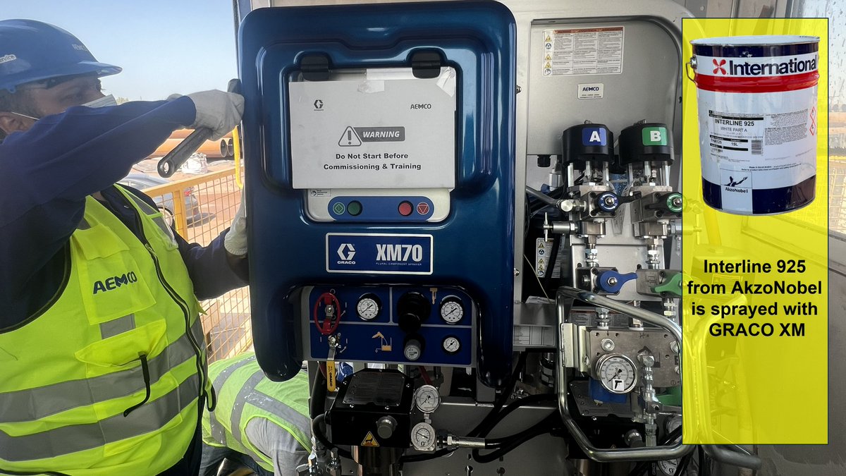 AEMCO_KSA's tweet photo. Our customer wanted us to install, commission and train them on their new XM Equipment. We are happy that we are able to keep pour commitment with our customer and gain their trust.
يمكننا أن نقدم لك ماكينة واحدة لرش الدهانات بنسب مختلفة.
#aemco #graco #gracopaintsprayers #xm https://t.co/aoN5qmuQRa