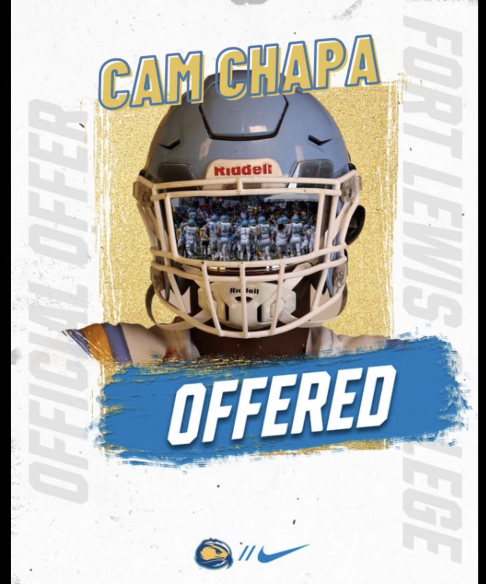 Cam Chapa (@camchapa_) on Twitter photo #AGTG after a great conversation with <a href="/TheCoach7Bible/">Jordan Bible</a> I am blessed to receive an offer from Fort Lewis!! <a href="/MikeSchmittFB/">Hurricane Football</a> #AGTG after a great conversation with <a href="/TheCoach7Bible/">Jordan Bible</a> I am blessed to receive an offer from Fort Lewis!! <a href="/MikeSchmittFB/">Hurricane Football</a>