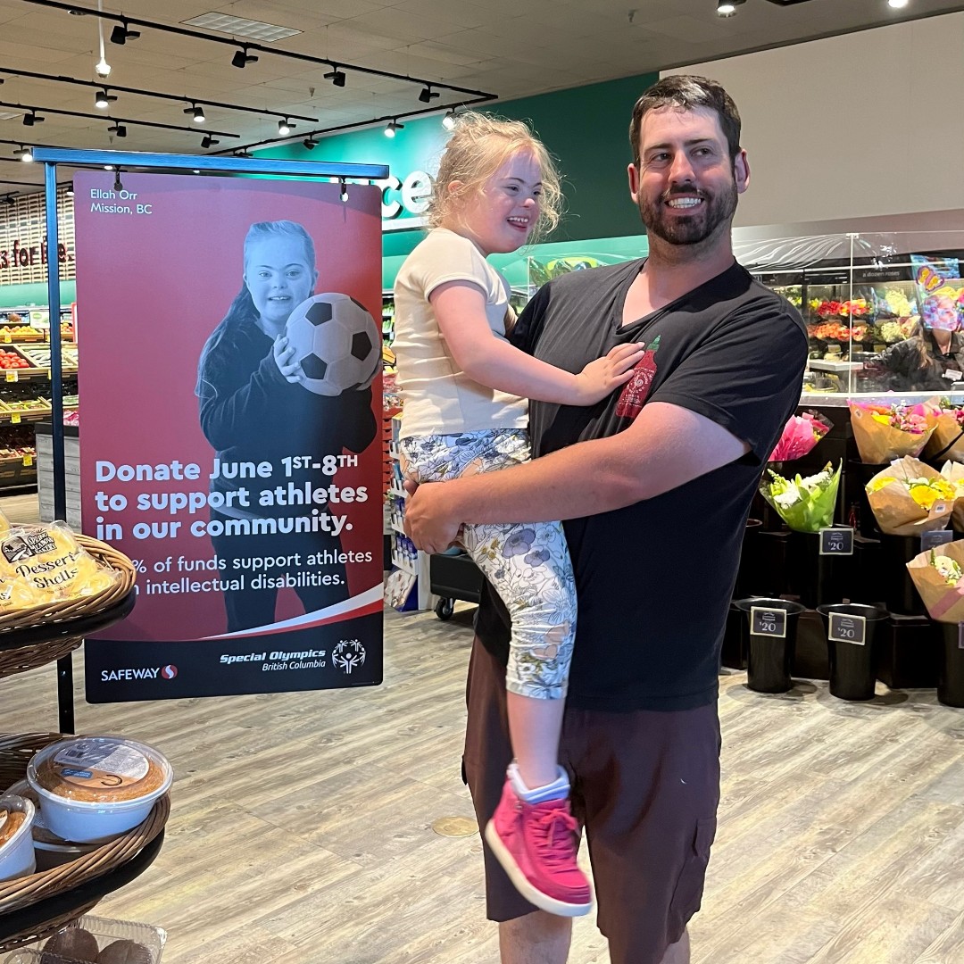SpecialOBC's tweet photo. There’s still time to support Special Olympics at @SafewayCanada!

From now through June 8, you can change lives by donating $2 or rounding up your bill at checkout. 

"Every person deserves to feel like they belong and are a part of a team," says Ellah’s mother Mariah. https://t.co/st5Zn890v4