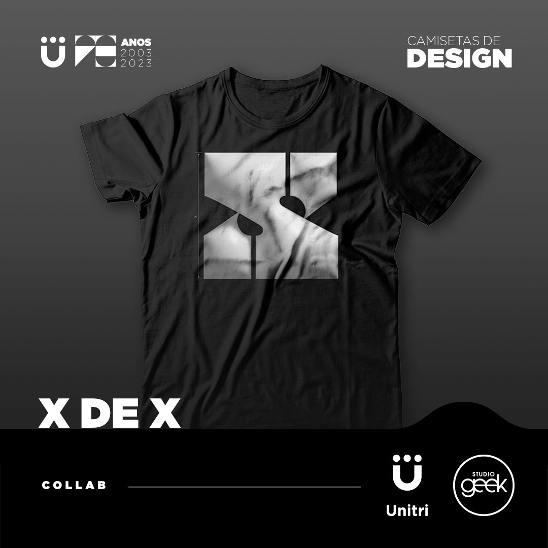 unitridesign's tweet photo. A estampa "X de X" apresenta um design criativo, explorando a letra X de forma tridimensional e sua altura como medida referencial para construção de grids, comumente chamado de “X”.

Confira todas nossas estampas no link: https://t.co/3Li9AKptyp https://t.co/knTLFJOIPy