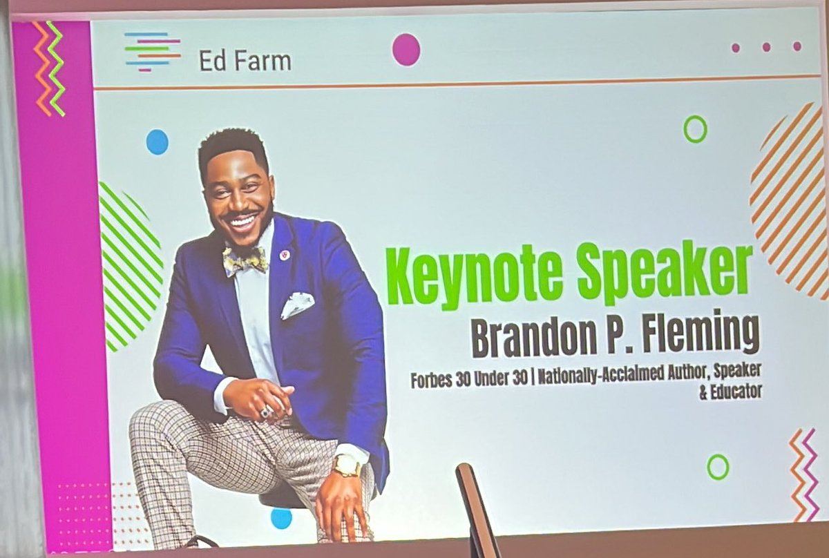 APSITCSKEJ's tweet photo. Wrapping up day 1 with a speaker Brandon P. Fleming. Today was a good day. #LearningWithEdFarm https://t.co/TxJB3x8svD