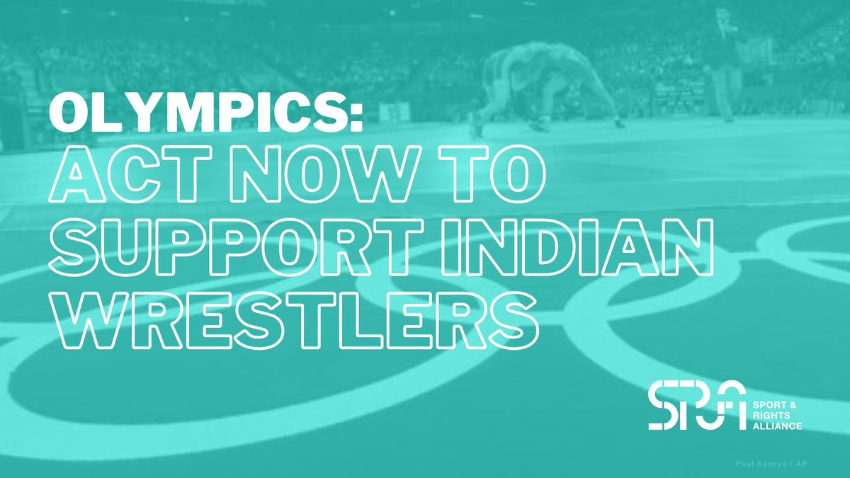 🚨🚨🚨 The wrestlers of India are risking their lives &amp; careers to stand up to sexual abuse in their sport. We call on the <a href="/Olympics/">The Olympic Games</a> to stand with them – and ensure a transparent, independent &amp; impartial investigation.

👉 sportandrightsalliance.org/olympics-act-o…
#ProtectAthletes #WrestlerProtest
