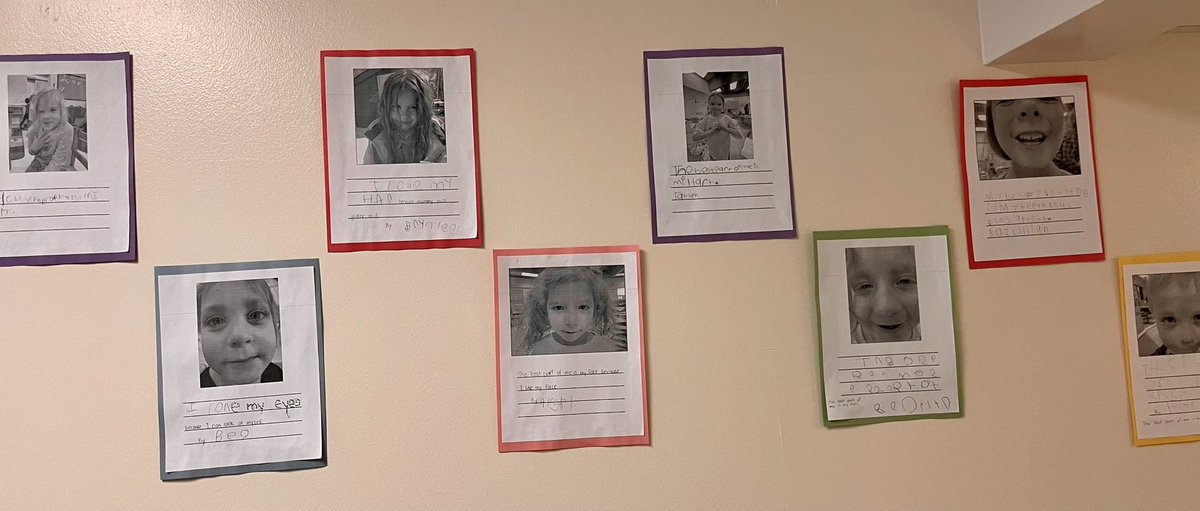 BracebridgePS's tweet image. Students in kinder wrote about “The best part of me”. The writing is on display for all staff and students to see. #bpsproud @ms_charlottelee