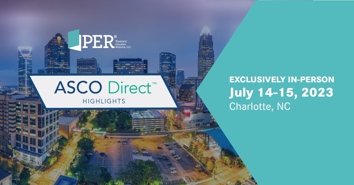 Join me and thought leaders in-person @BallantyneHotel from July 14-15 for PER's ASCO Direct Highlights™ - Charlotte! Register today and don't miss my lecture - enter Carrizosa as the discount code for FREE registration: bit.ly/3NpFTKW