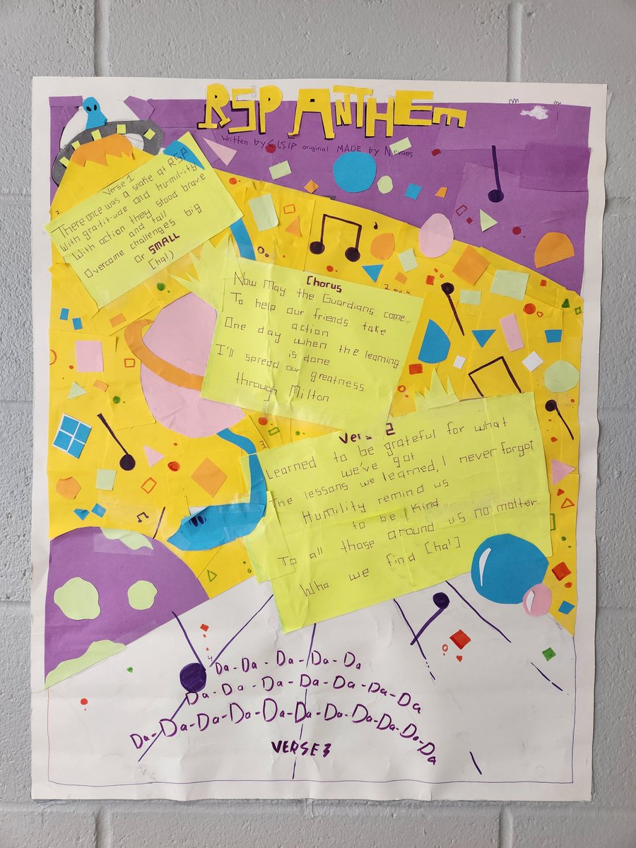 Shoutout to one of our grade 7 students who created this wonderful artwork of the RSP Anthem. On display at the front of our school!🐍🎶🎉 <a href="/RSP_HDSB/">Rattlesnake Point Public School</a> <a href="/mrsacorso/">MrsCorso'sClass</a> <a href="/ReedHDSB/">Bryce Reed</a>
