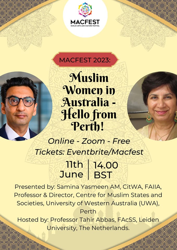 Don't miss: @MACFESTUK  -Hello from Perth! - June 11th
MACFEST is an initiative led by our esteemed colleague @QaisraShahraz  and co-sponsored by FFEU
Book your ticket here:
eventbrite.co.uk/e/muslim-women…