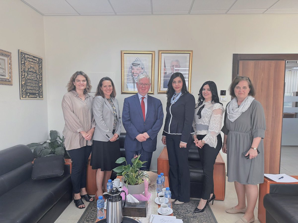 AmalJadou7's tweet photo. Meeting today with EU Special Representative for Human Rights HE Eamon Gilmore .. Excellent discussion of several issues of mutual concern especially the targeting by Israel of children; the latest was young tamimi two days ago #EamonGilmore https://t.co/HVsgDk2TYO