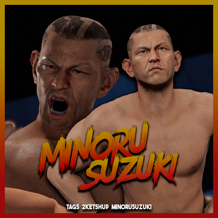 🇯🇵Redone Minoru Suzuki v2 on CC!
Search tags: minorusuzuki and 2ketshup for download
✅Added more details on face, new hair and new body

(Credit to @BigRighteous for incredible moveset)
#WWE2K23 #NJPW